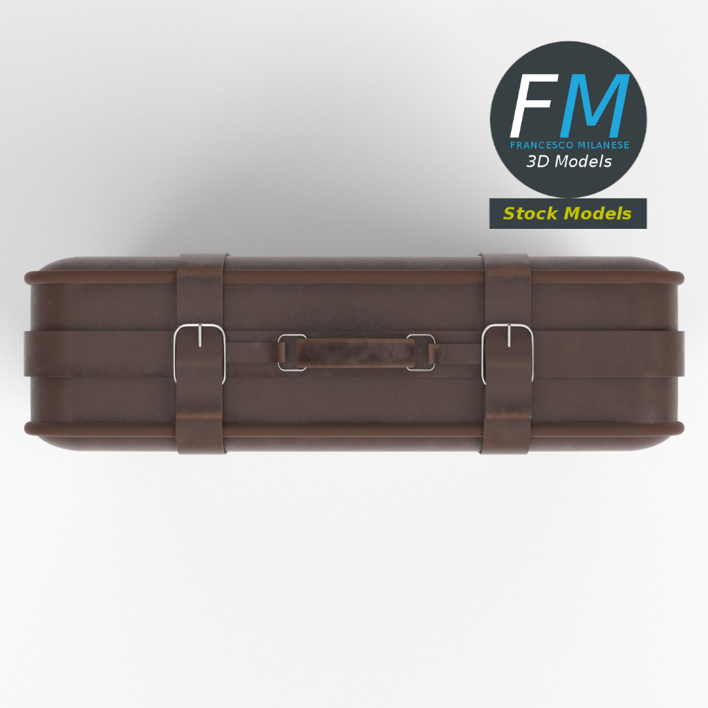 3D-Modell - Vintage-Lederkoffer - 06