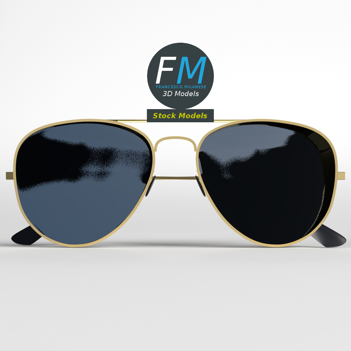 3D-Modell - Piloten-Sonnenbrille - 01