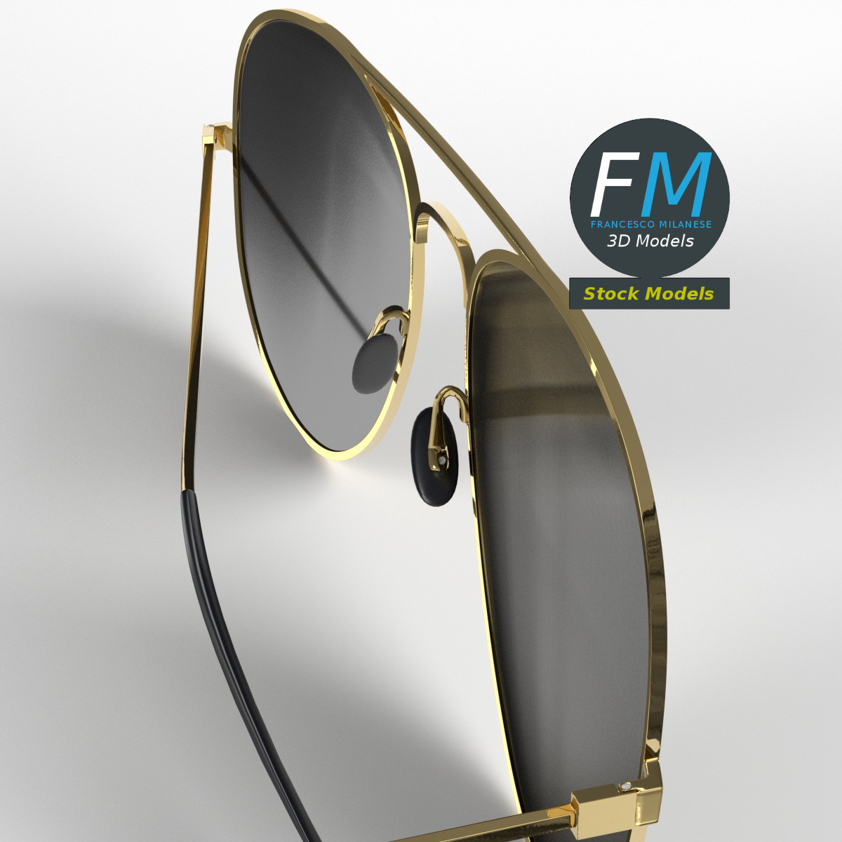 3D-Modell - Piloten-Sonnenbrille - 04