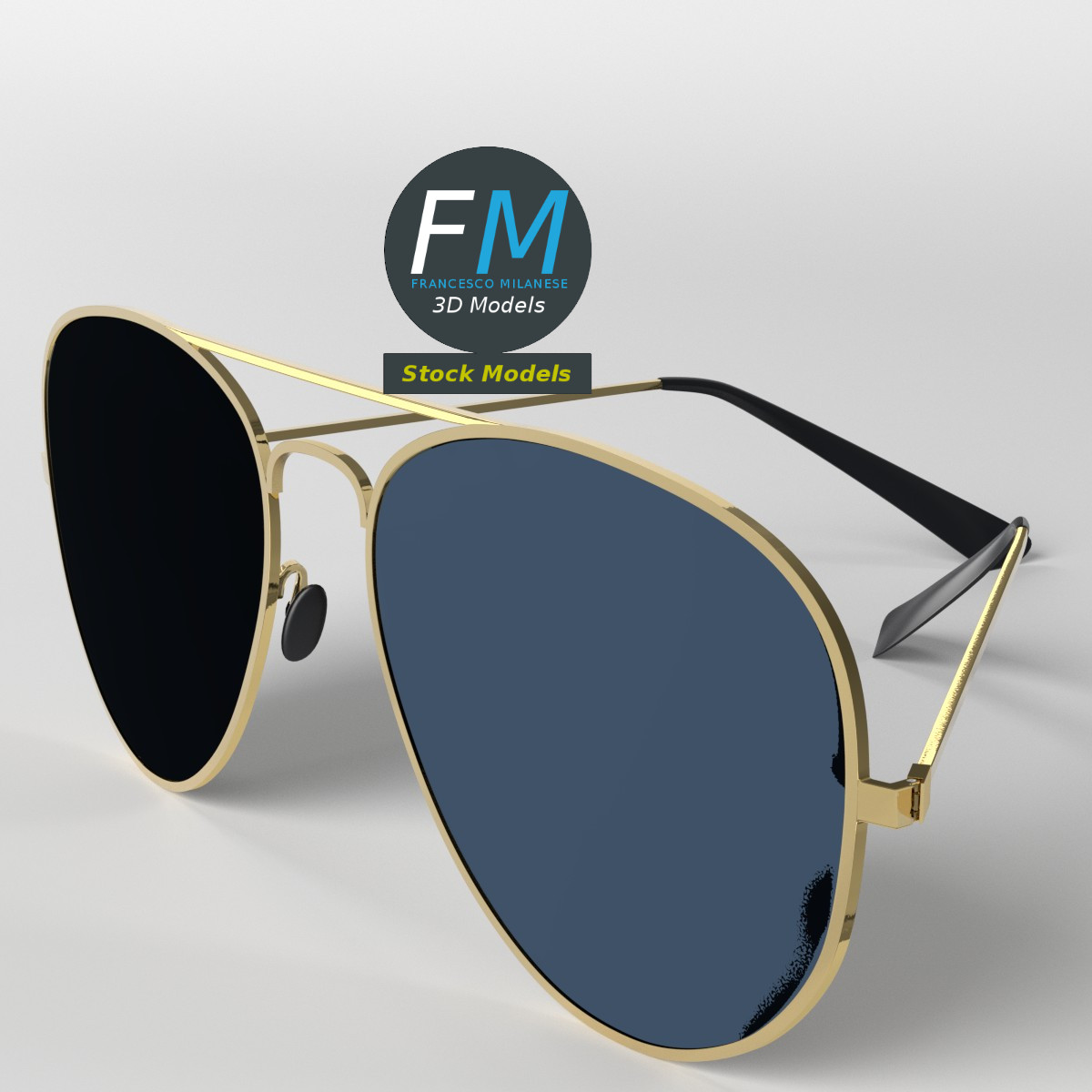 3D-Modell - Piloten-Sonnenbrille - 05