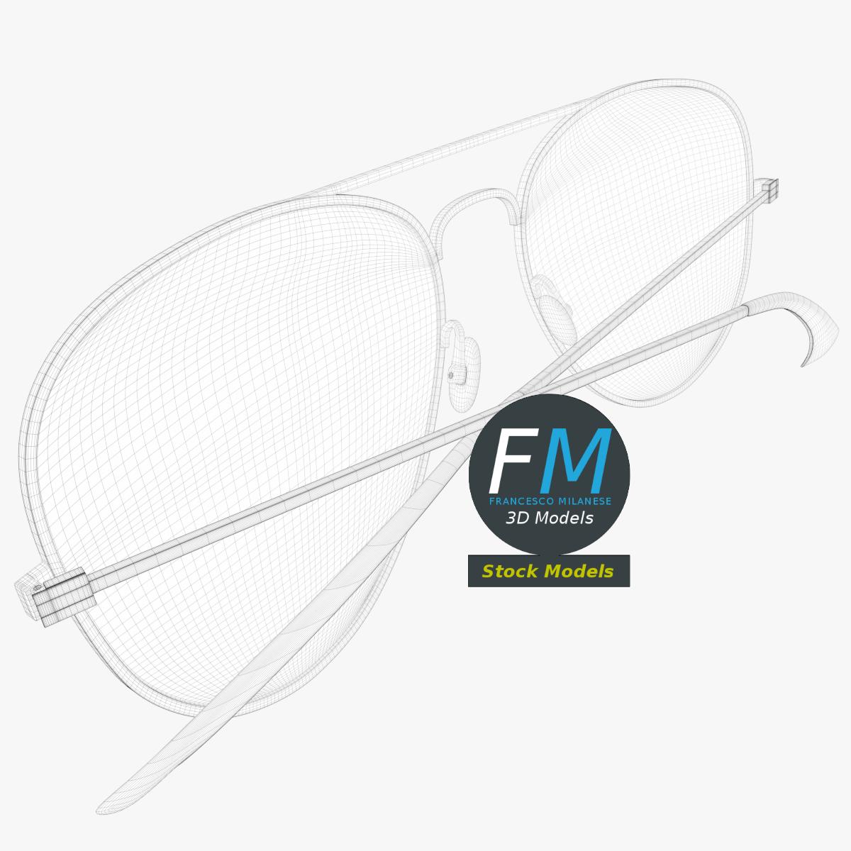3D-Modell - Piloten-Sonnenbrille - 07