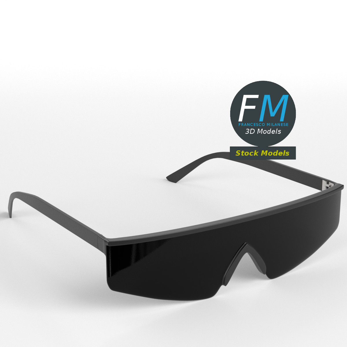 3D-Modell - Biker-Sonnenbrille - 01