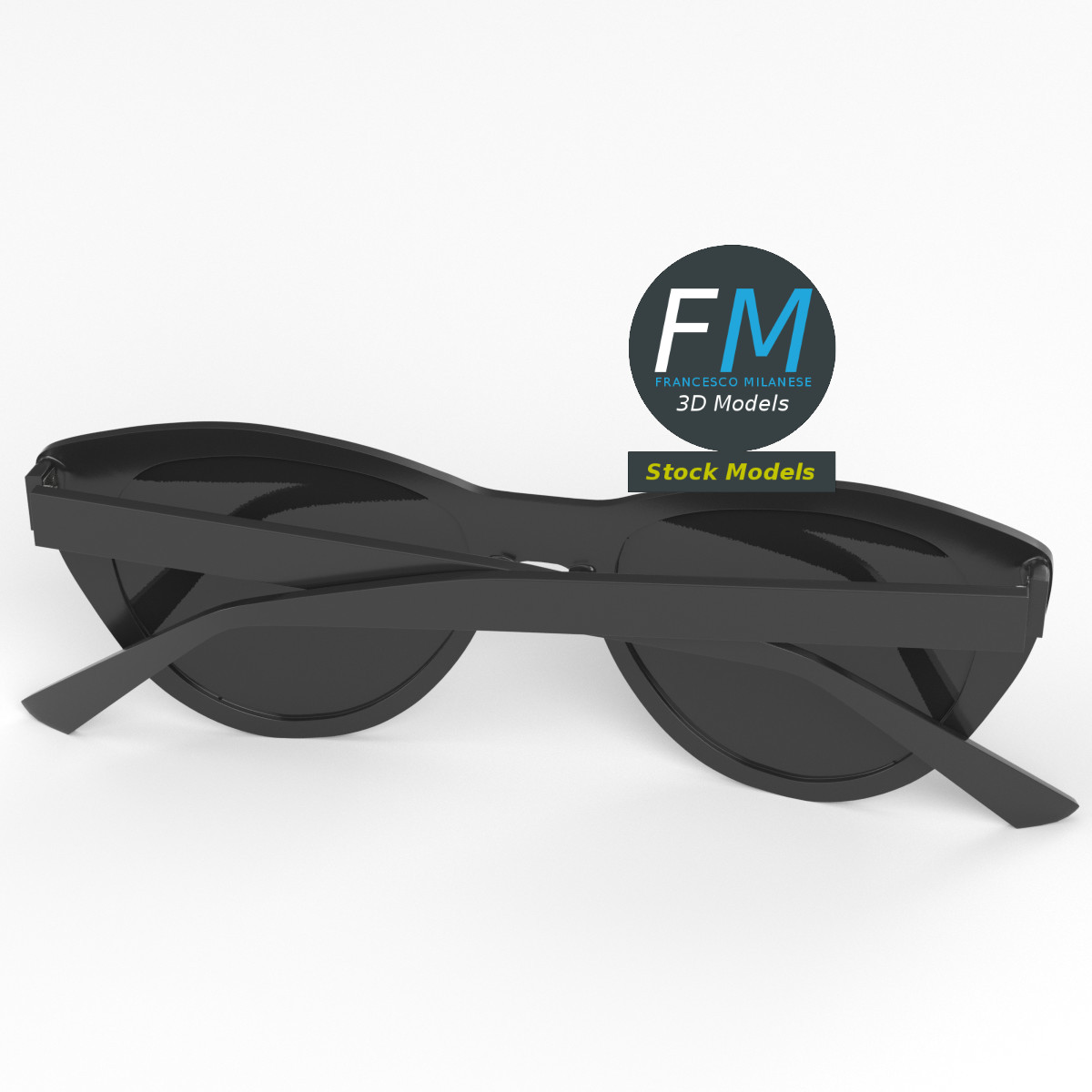 3D-Modell - Caged Cat-Eye-Sonnenbrille - 02