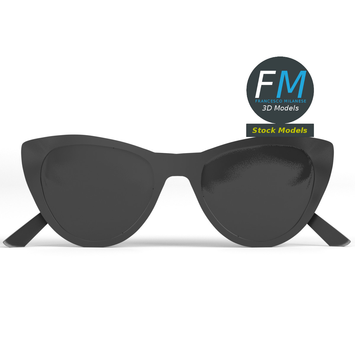 3D-Modell - Caged Cat-Eye-Sonnenbrille - 03