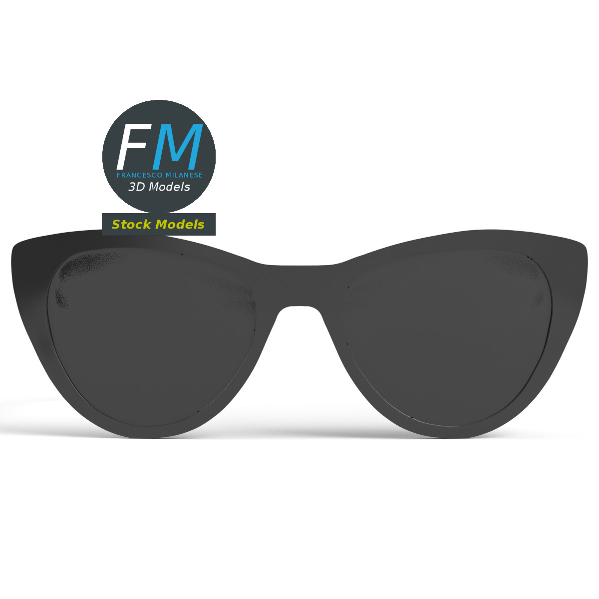 3D-Modell - Caged Cat-Eye-Sonnenbrille - 04
