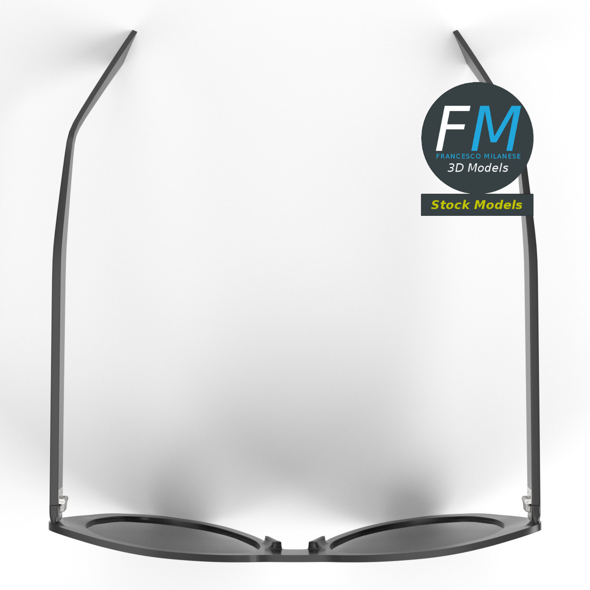 3D-Modell - Caged Cat-Eye-Sonnenbrille - 06
