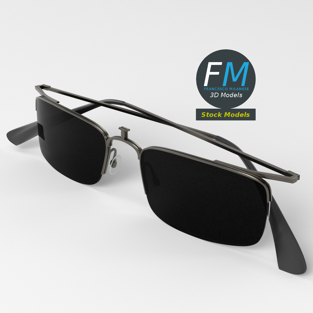 3D-Modell - Clip-On-Sonnenbrille - 05
