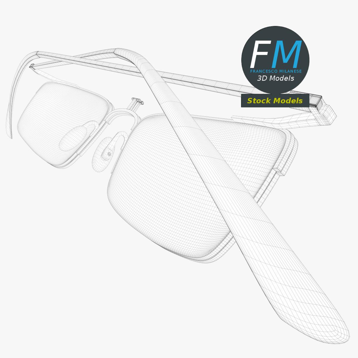 3D-Modell - Clip-On-Sonnenbrille - 08