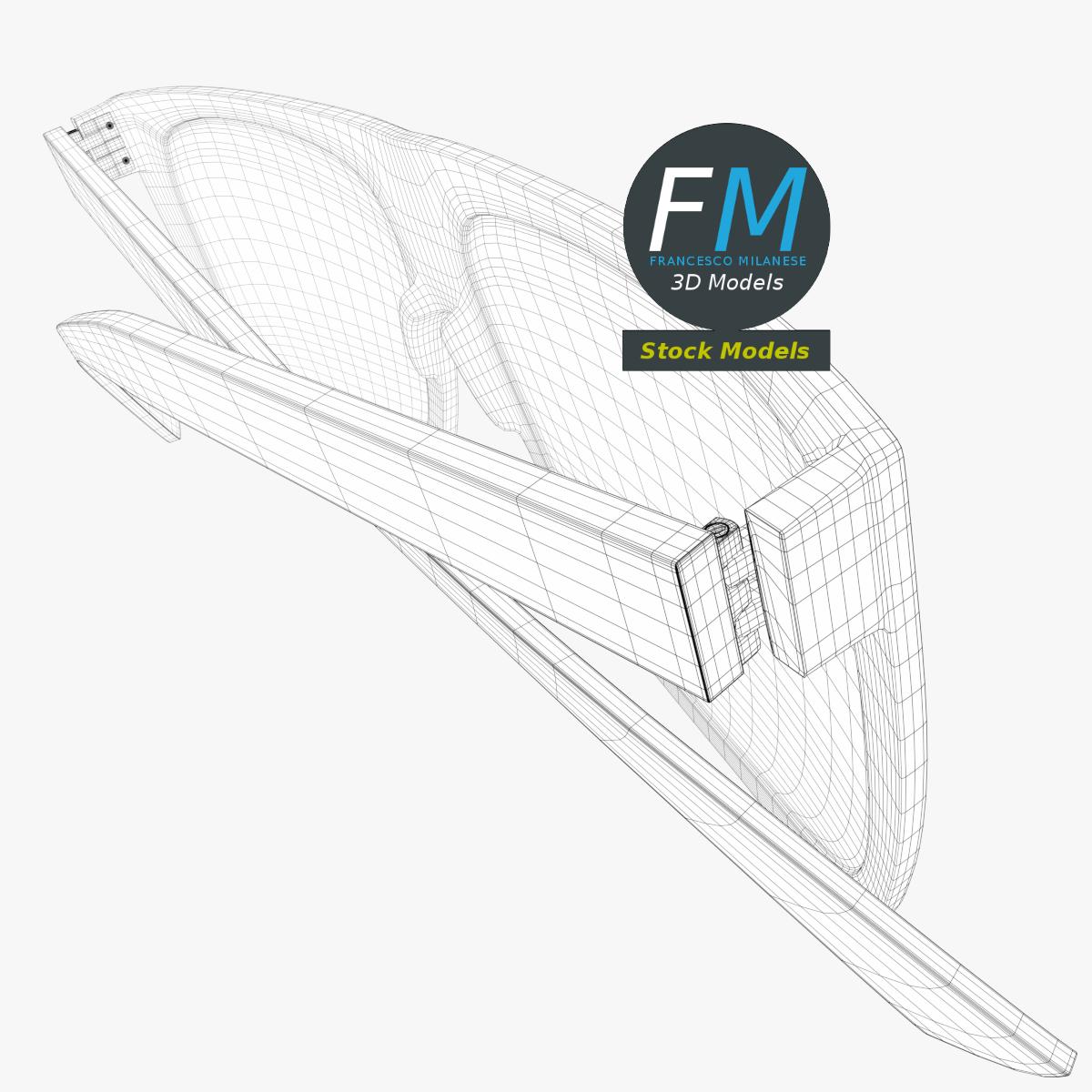 3D-Modell - Sonnenbrille mit flacher Oberkante - 07