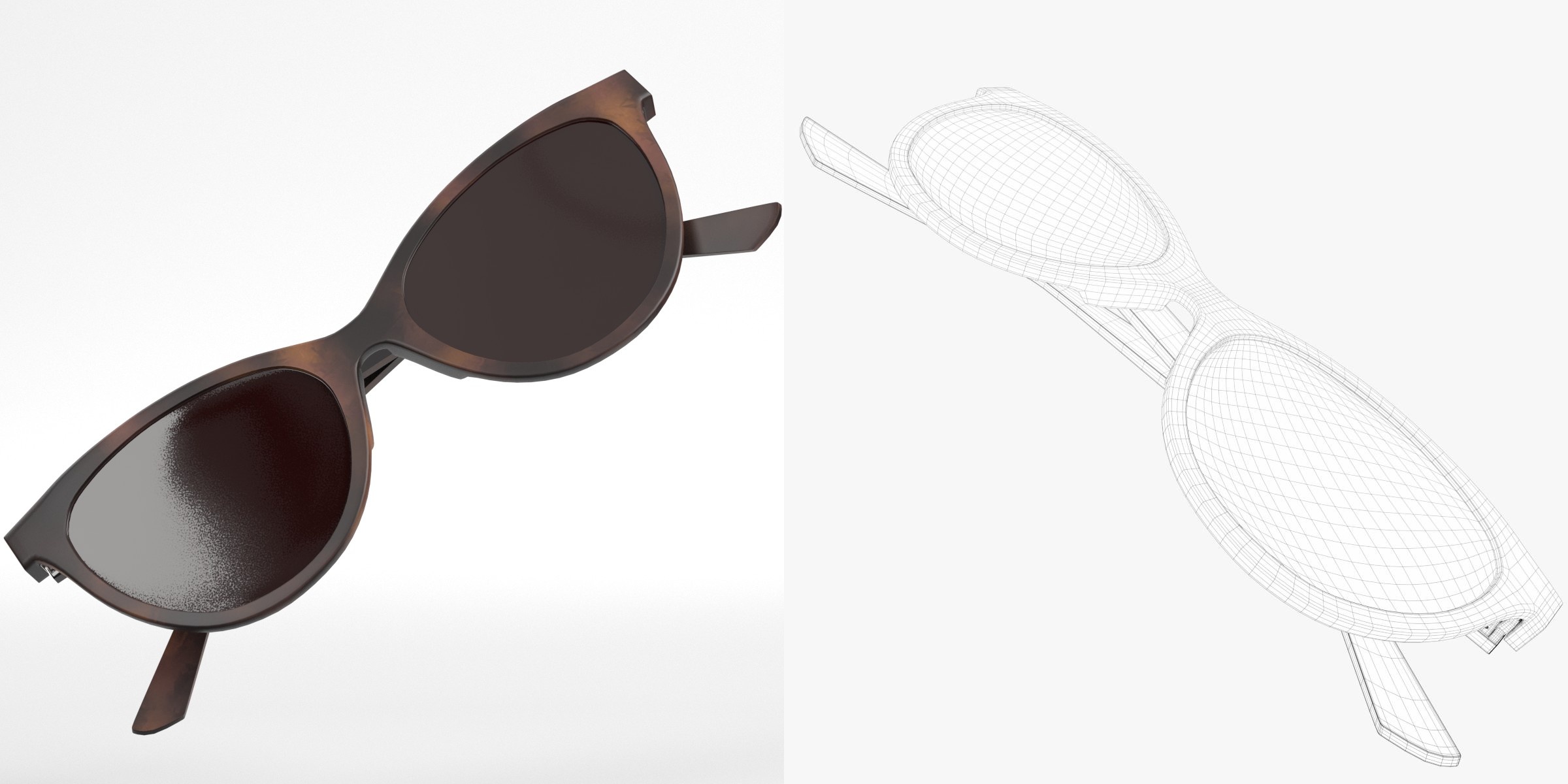 3D-Modell - Foxy Cat-Eye-Sonnenbrille