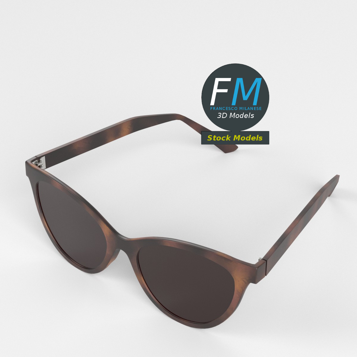 3D-Modell - Foxy Cat-Eye-Sonnenbrille - 02