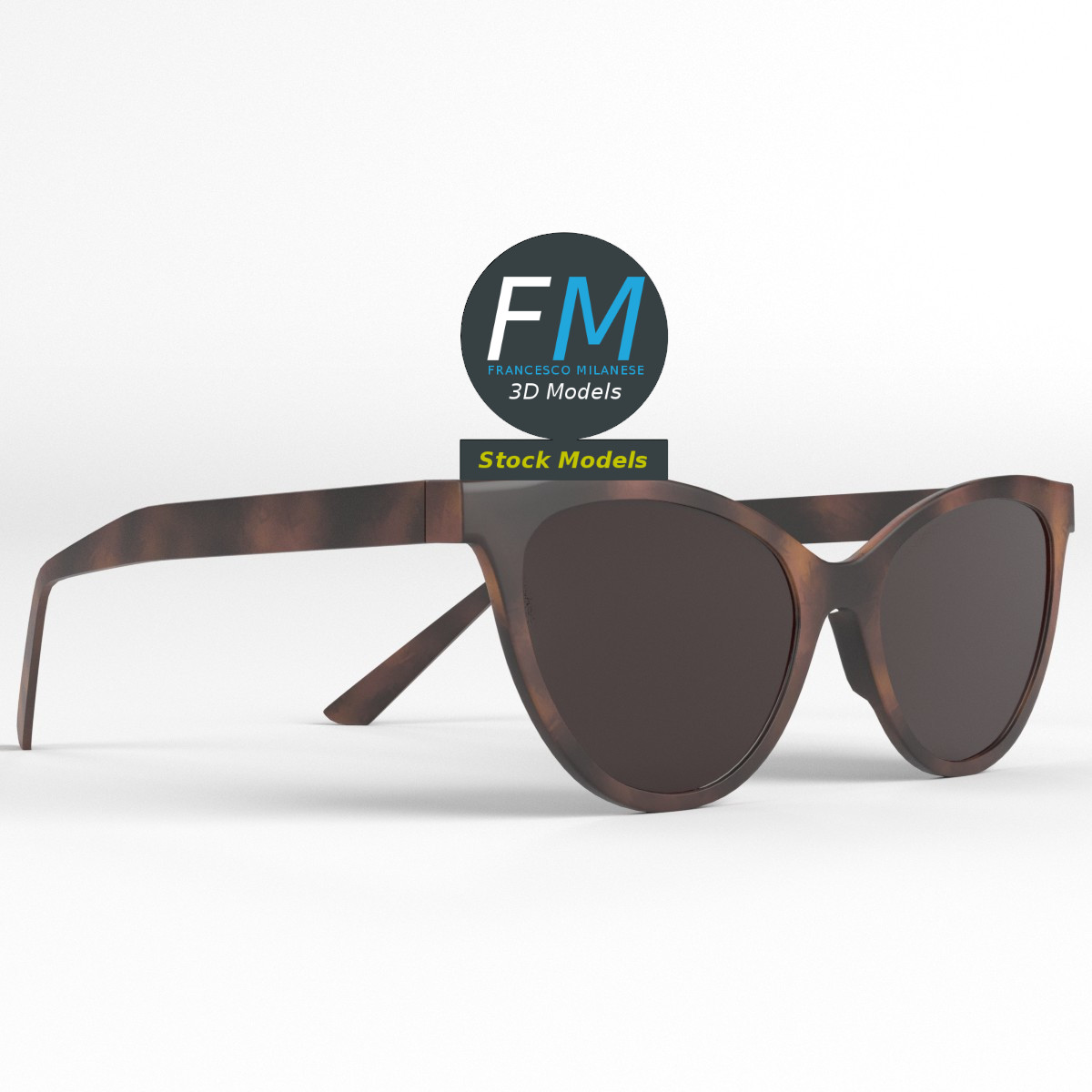 3D-Modell - Foxy Cat-Eye-Sonnenbrille - 03