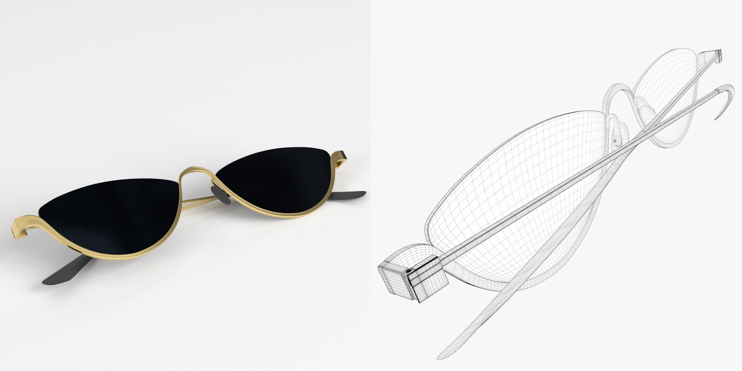 3D-Modell - Half-Eye-Sonnenbrille
