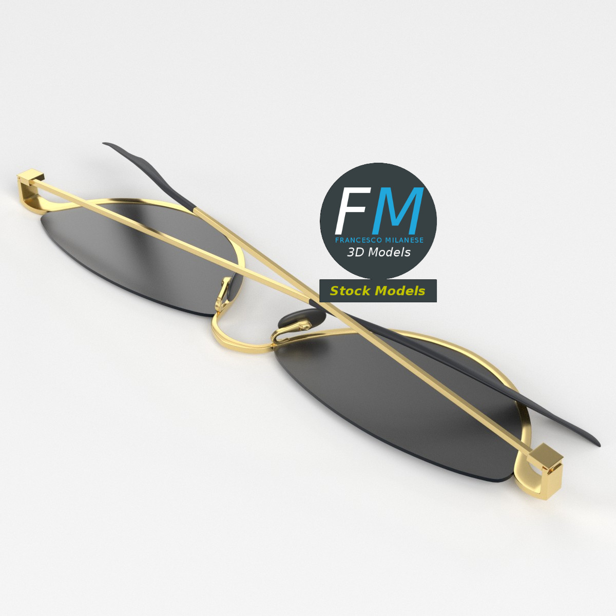 3D-Modell - Half-Eye-Sonnenbrille - 02