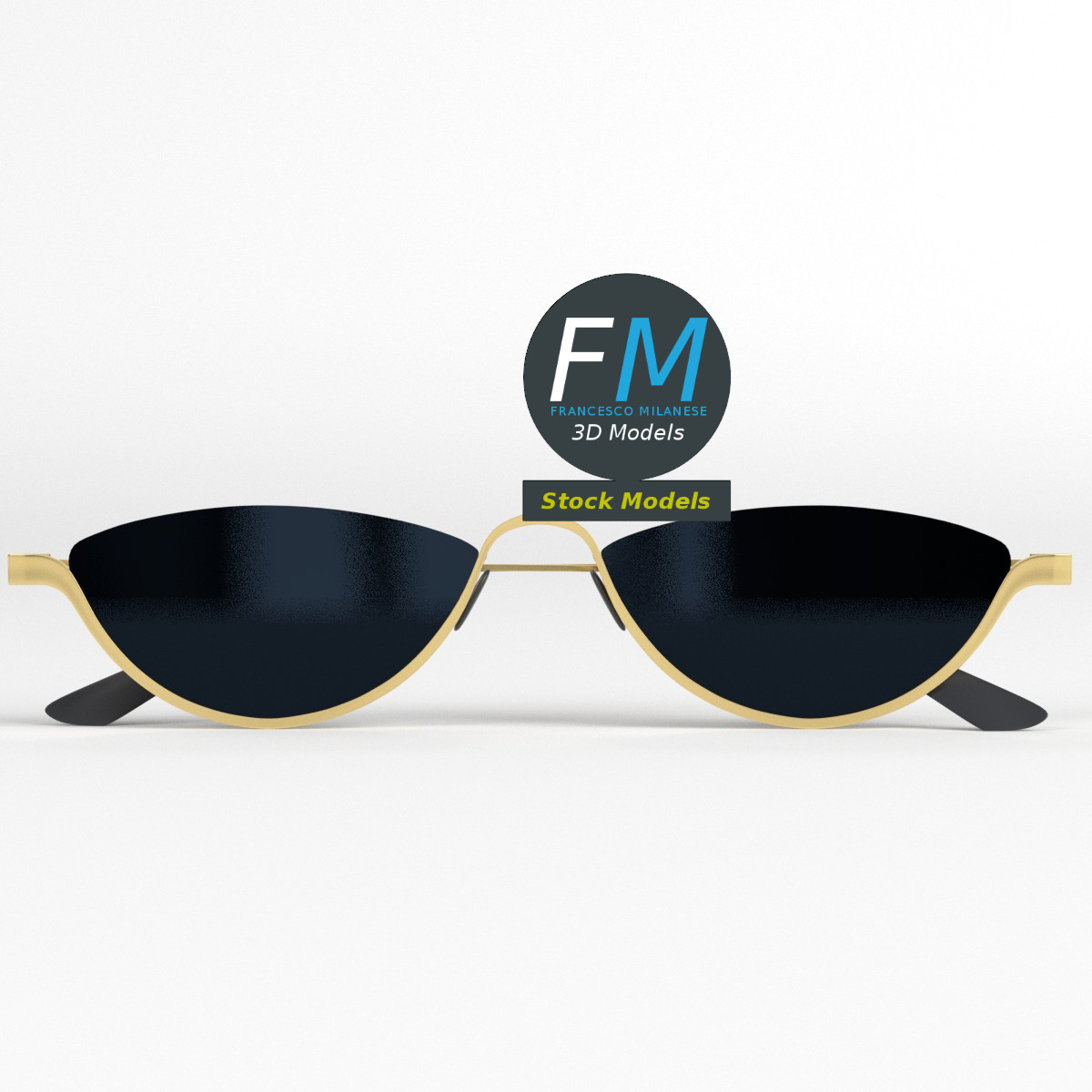 3D-Modell - Half-Eye-Sonnenbrille - 03