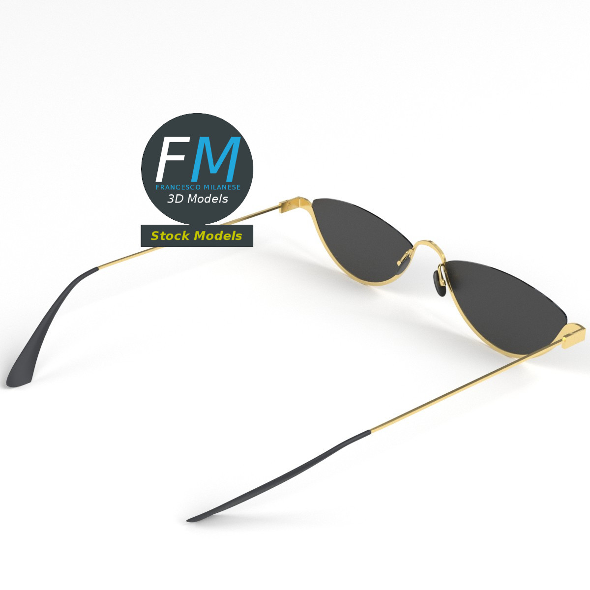 3D-Modell - Half-Eye-Sonnenbrille - 04