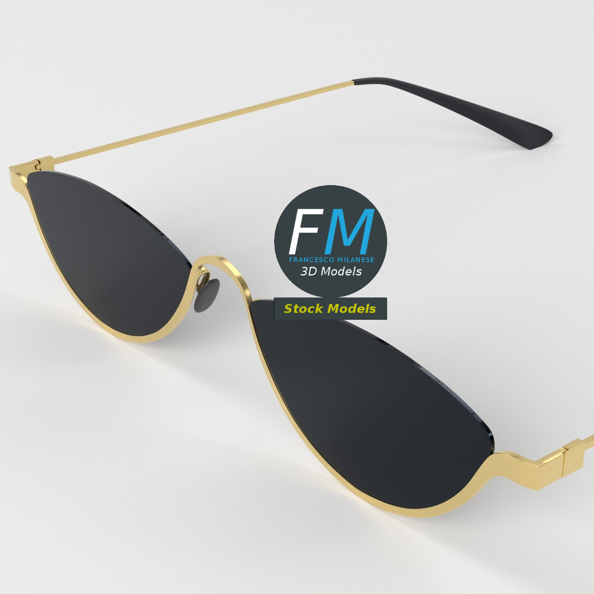 3D-Modell - Half-Eye-Sonnenbrille - 05