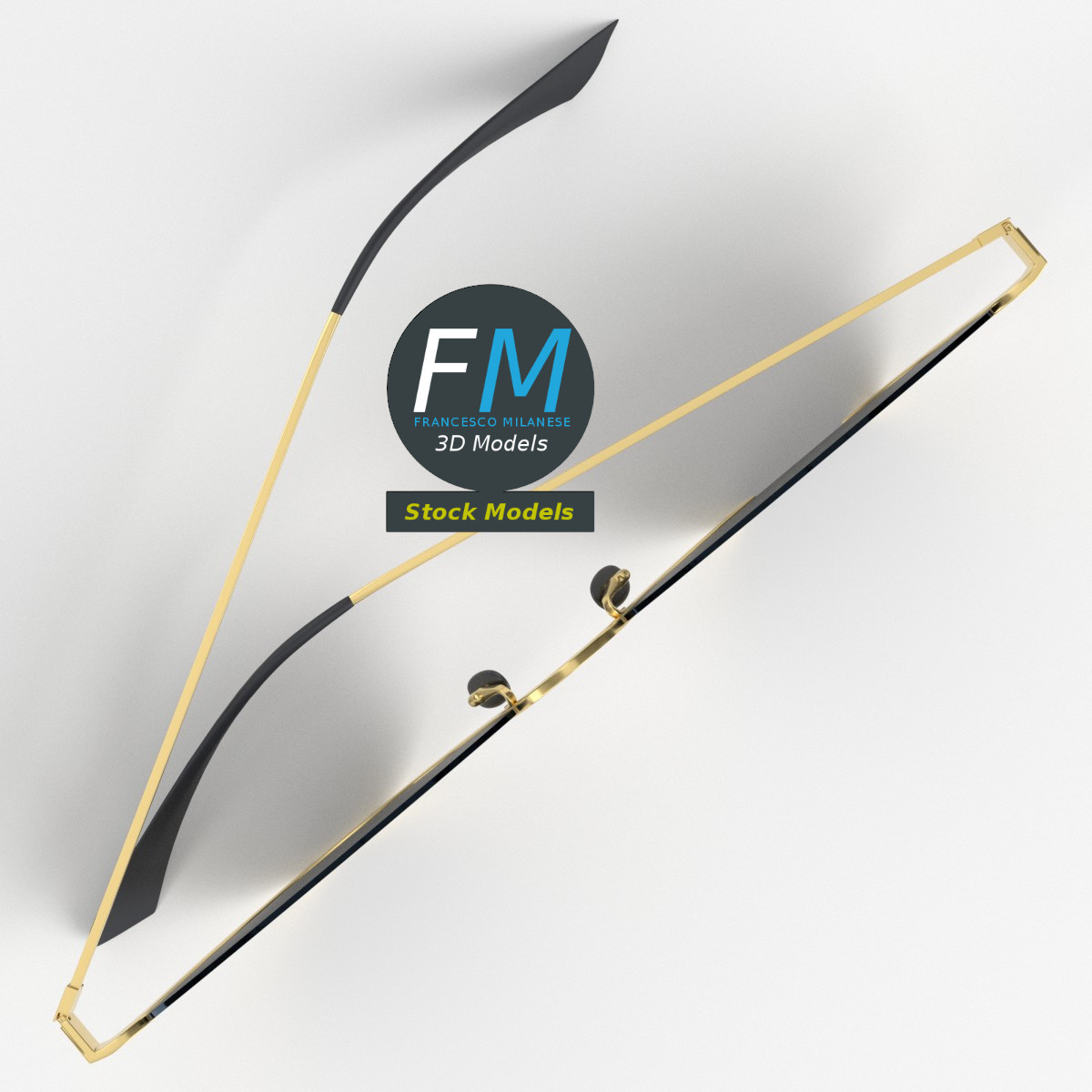 3D-Modell - Half-Eye-Sonnenbrille - 06