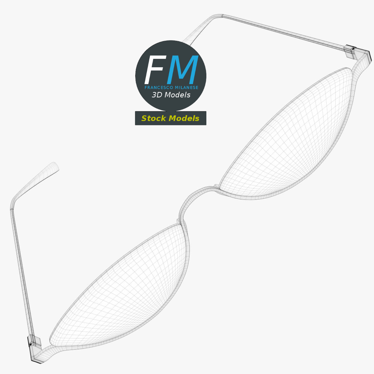 3D-Modell - Half-Eye-Sonnenbrille - 08