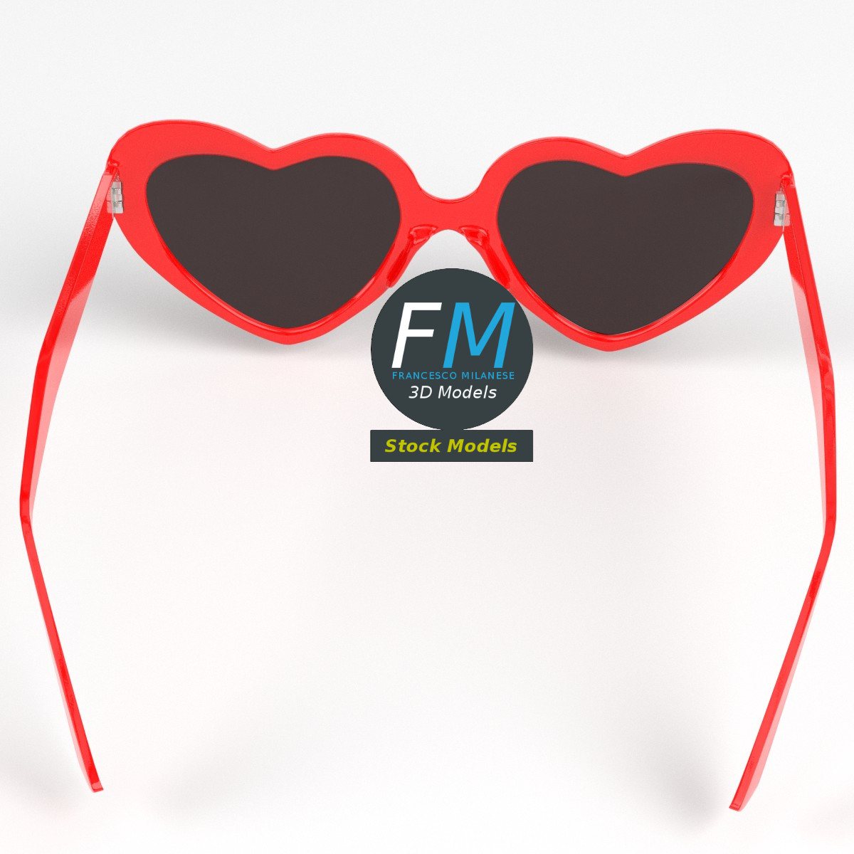 3D-Modell - Herzförmige Sonnenbrille - 04