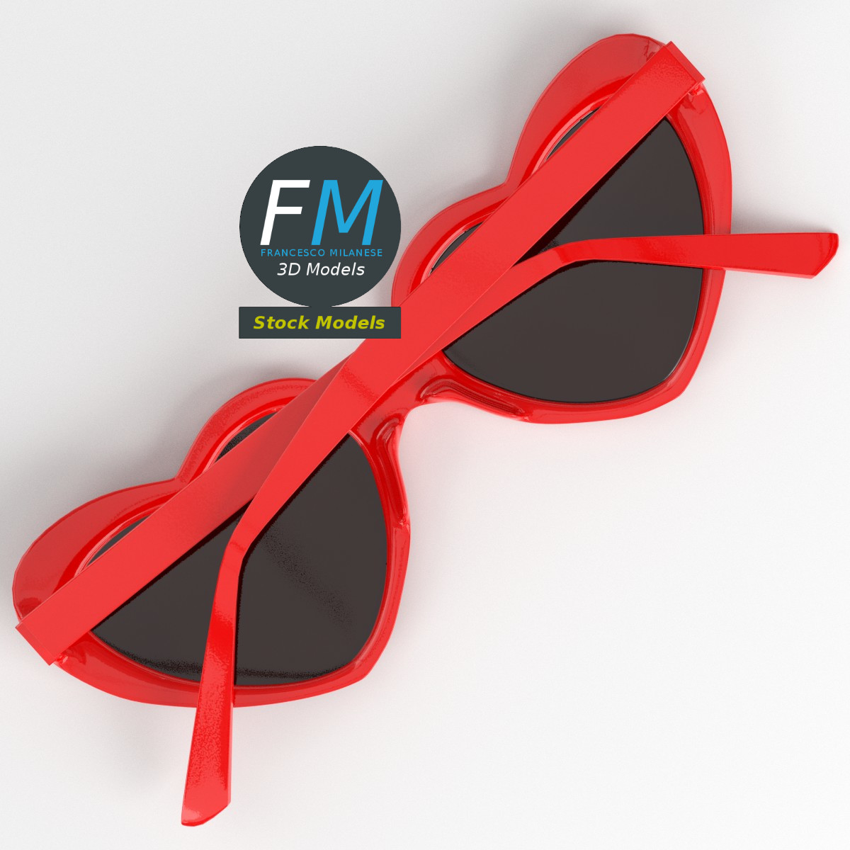 3D-Modell - Herzförmige Sonnenbrille - 06