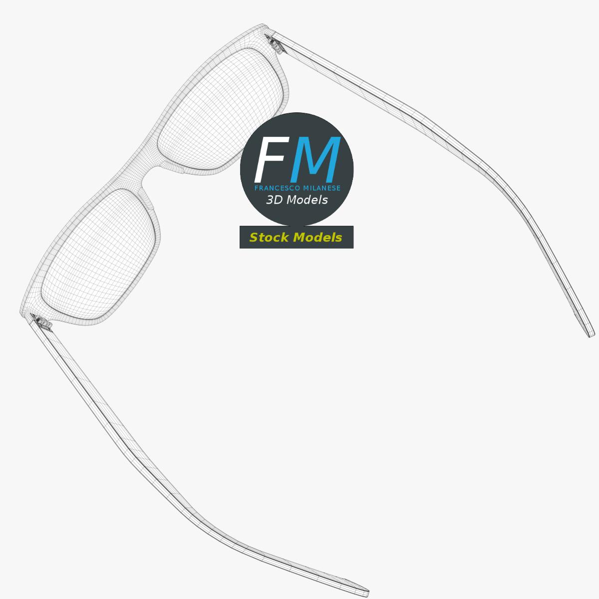 3D-Modell - Rechteckige Sonnenbrille - 08