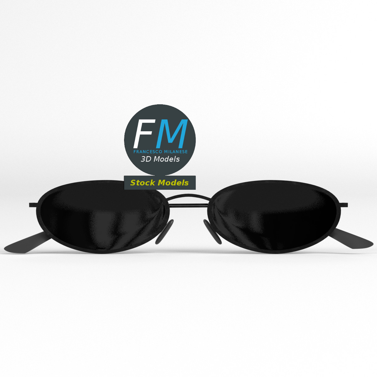 3D-Modell - Ovale Sonnenbrille - 03
