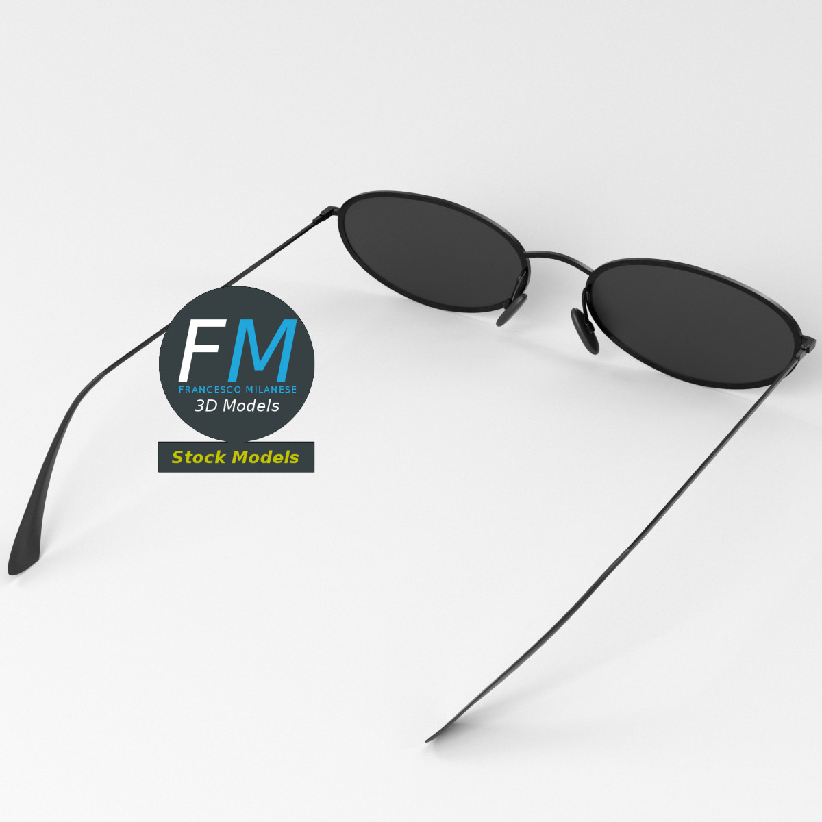 3D-Modell - Ovale Sonnenbrille - 05