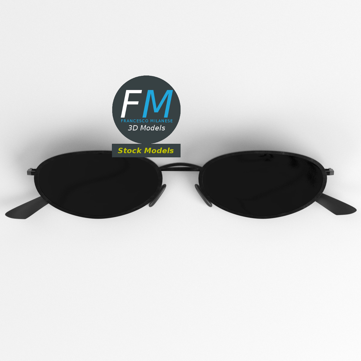 3D-Modell - Ovale Sonnenbrille - 06