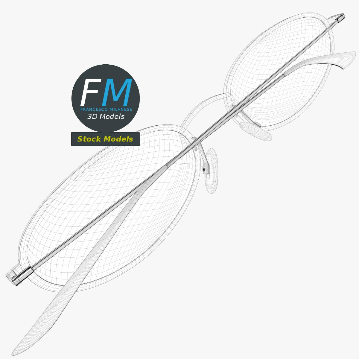 3D-Modell - Ovale Sonnenbrille - 07