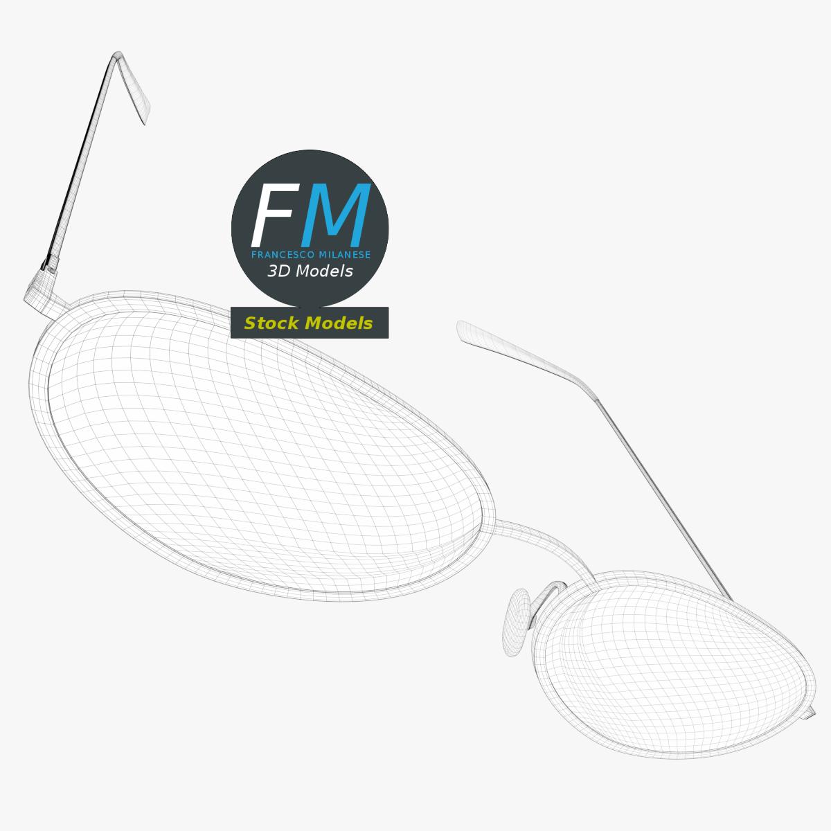 3D-Modell - Ovale Sonnenbrille - 08