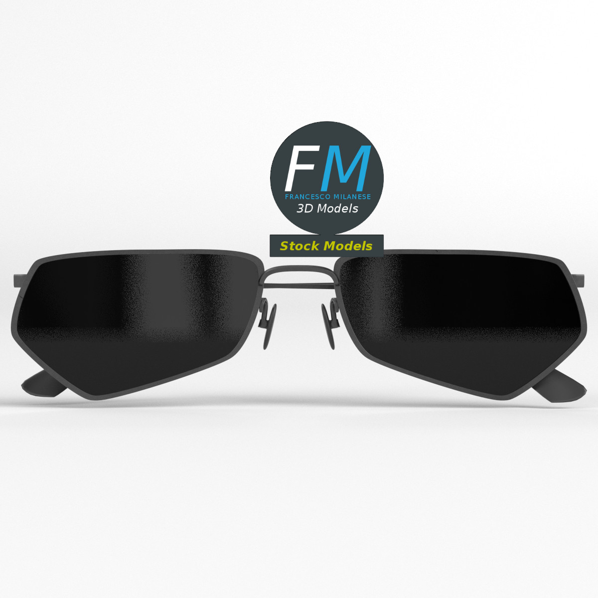 3D-Modell - Fünfeckige Sonnenbrille - 03