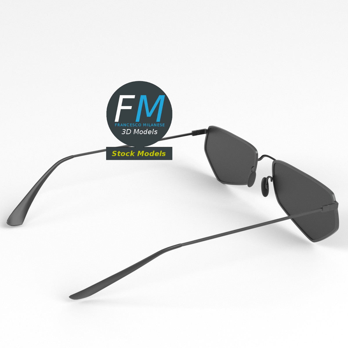 3D-Modell - Fünfeckige Sonnenbrille - 04