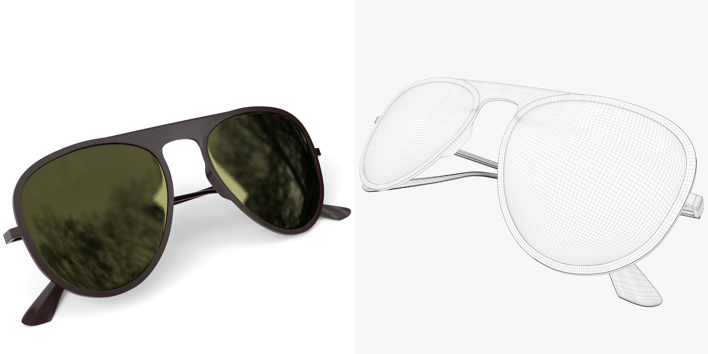 3D-Modell - Piloten-Sonnenbrille