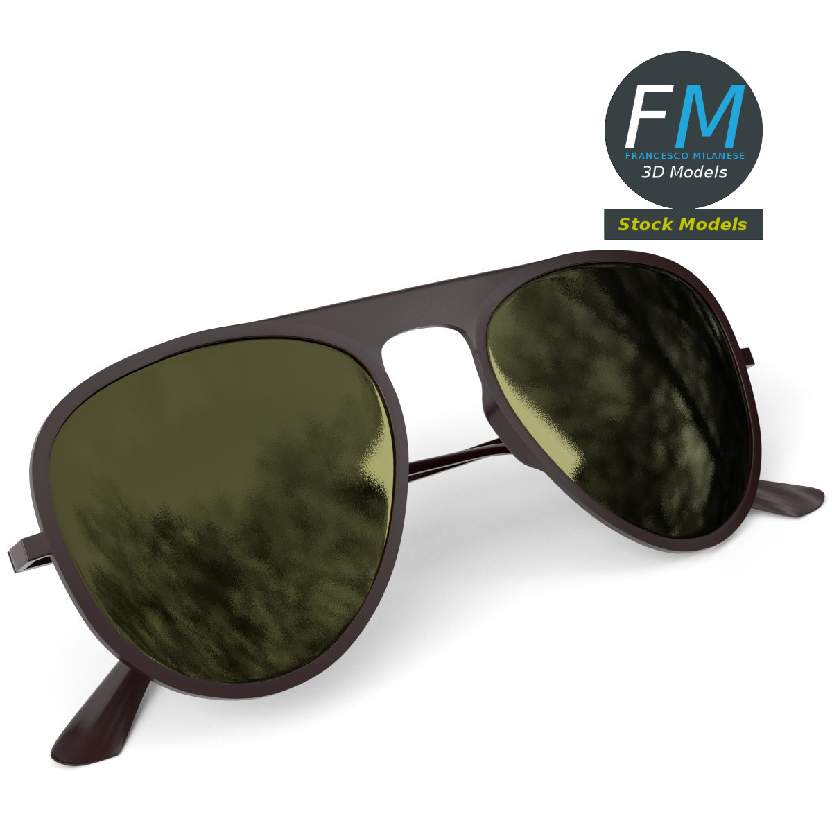 3D-Modell - Piloten-Sonnenbrille - 01