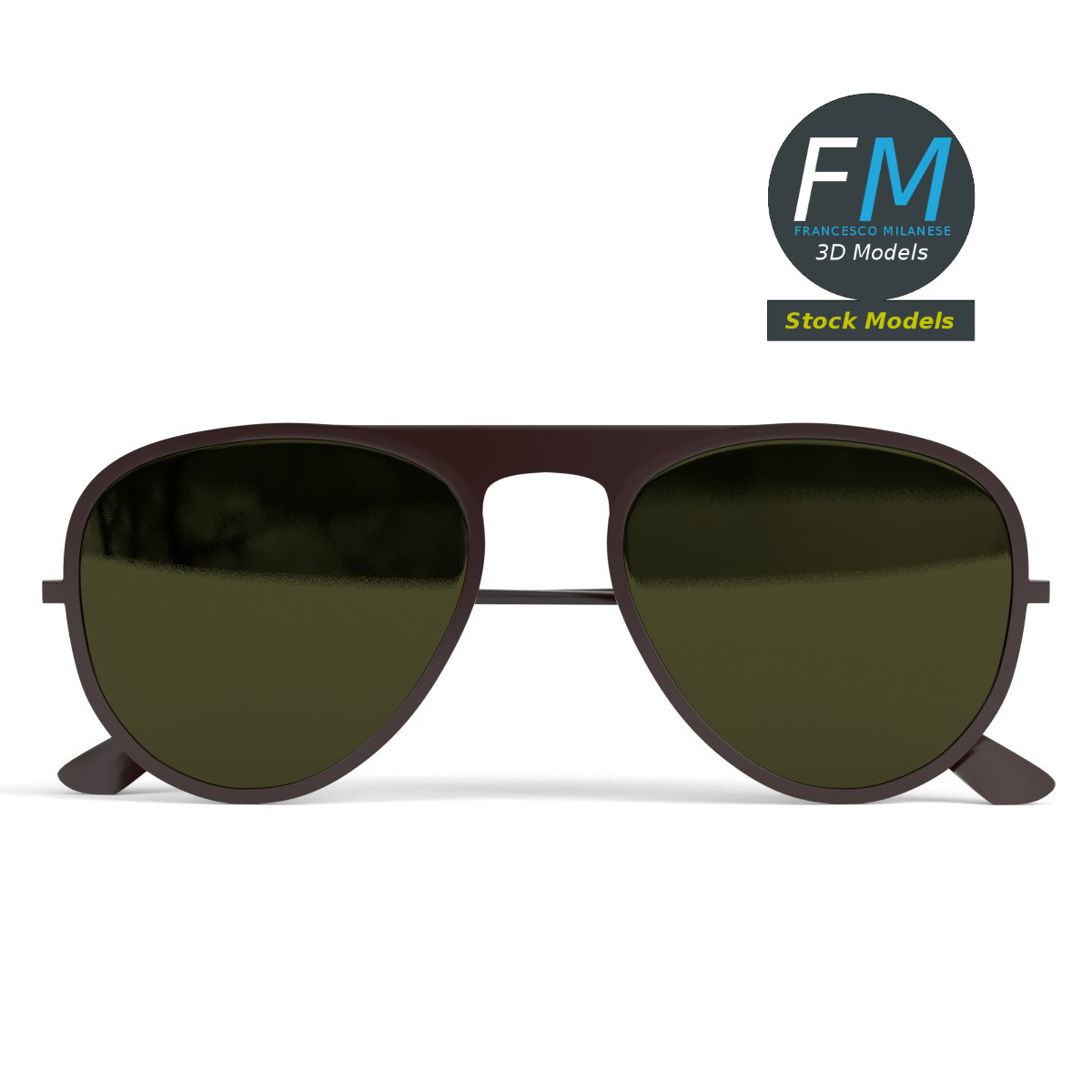 3D-Modell - Piloten-Sonnenbrille - 03