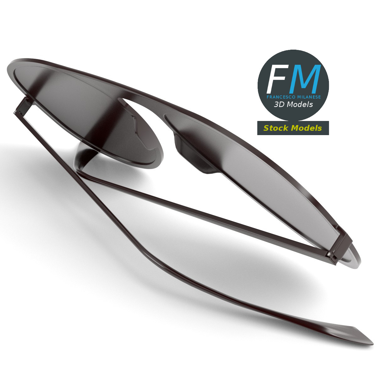 3D-Modell - Piloten-Sonnenbrille - 04