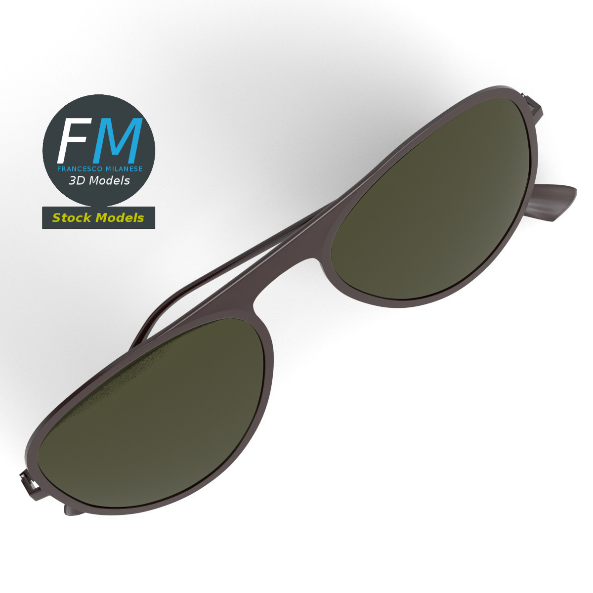 3D-Modell - Piloten-Sonnenbrille - 06
