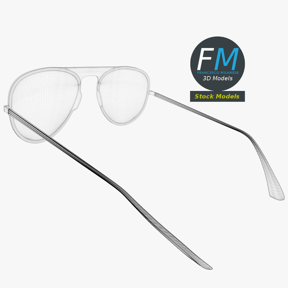3D-Modell - Piloten-Sonnenbrille - 08