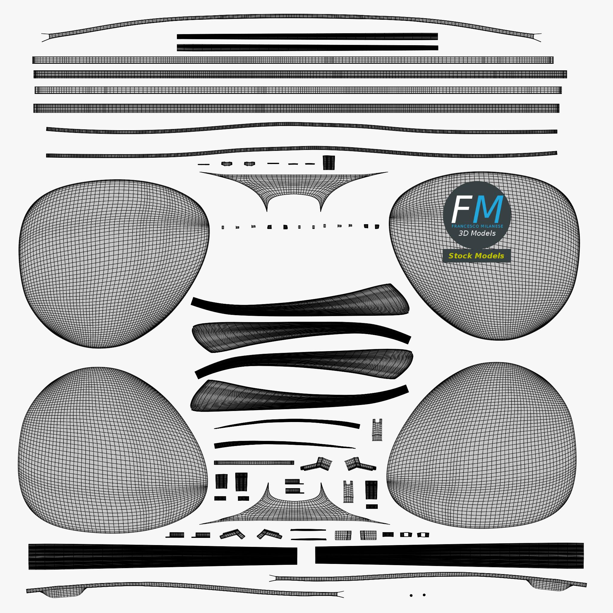3D-Modell - Piloten-Sonnenbrille - 11 3D-Modell - Piloten-Sonnenbrille - 11