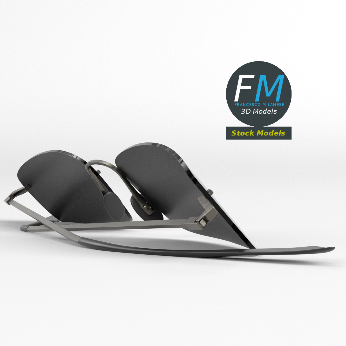 3D-Modell - Randlose Sonnenbrille - 03