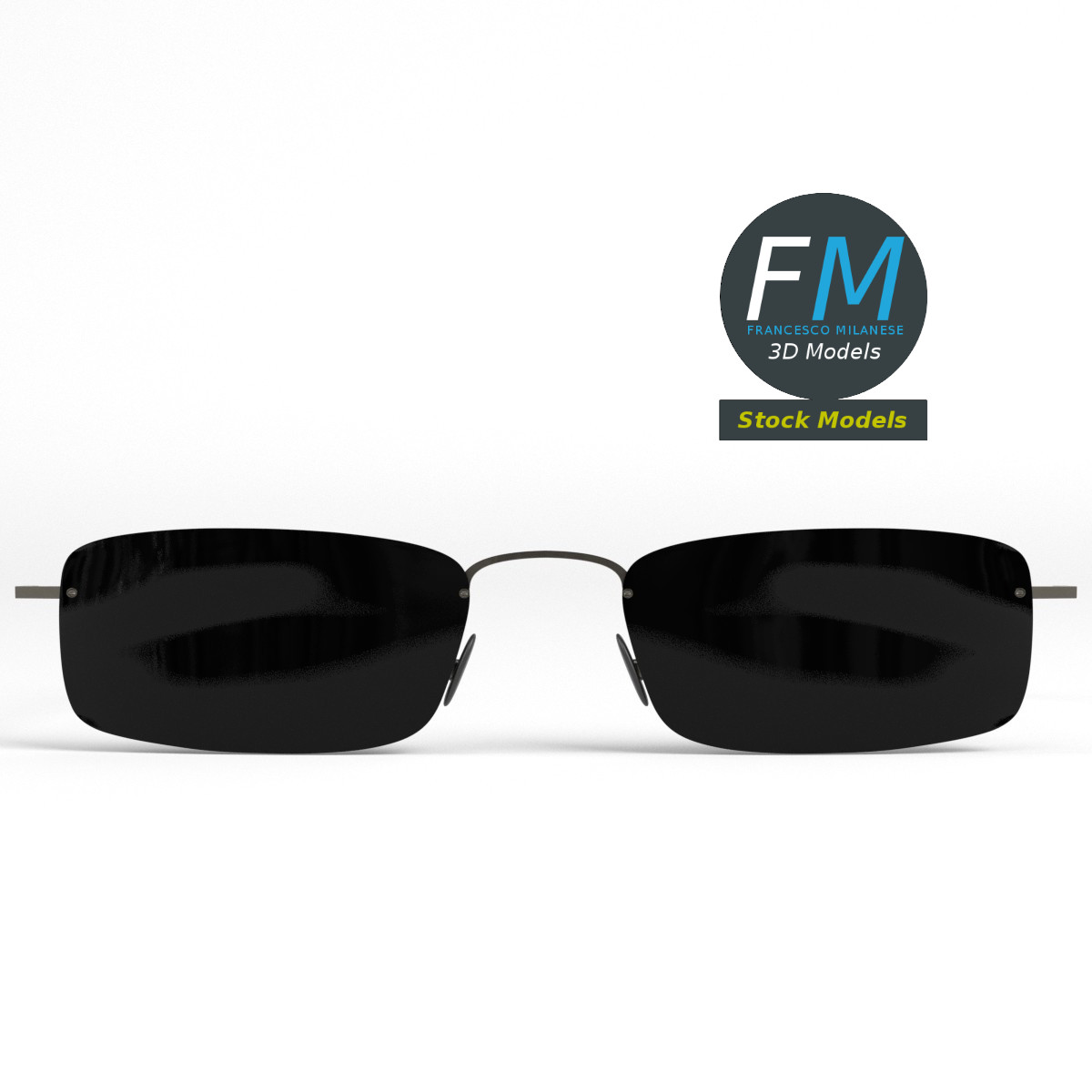 3D-Modell - Randlose Sonnenbrille - 04