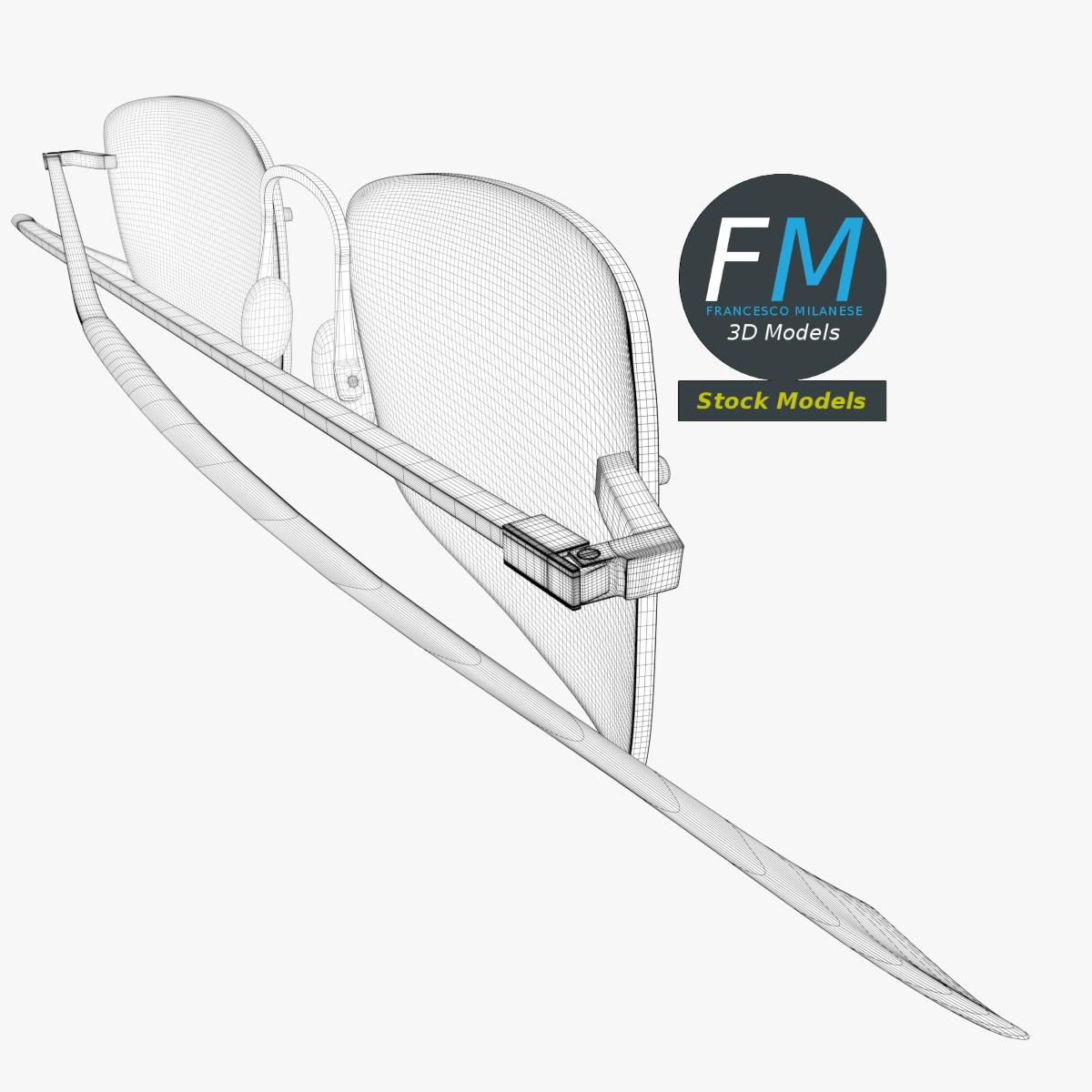 3D-Modell - Randlose Sonnenbrille - 07