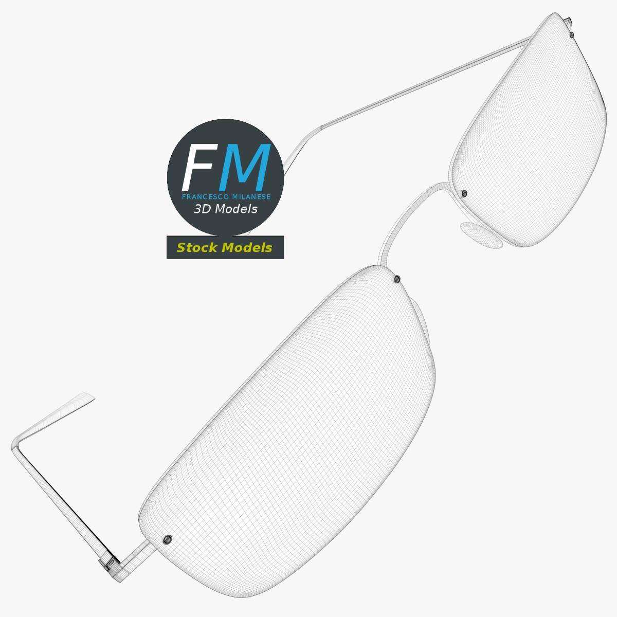 3D-Modell - Randlose Sonnenbrille - 08