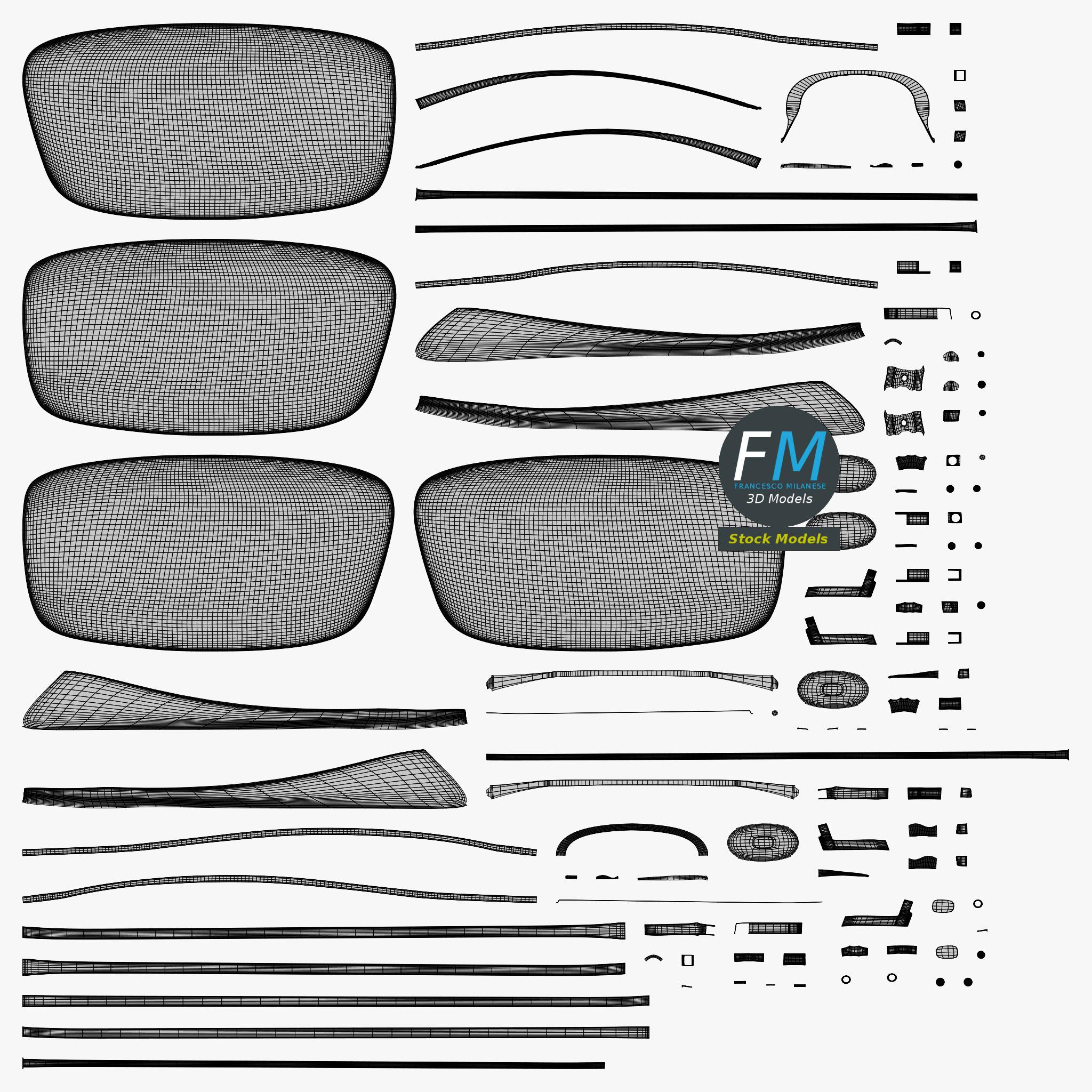 3D-Modell - Randlose Sonnenbrille - 11 3D-Modell - Randlose Sonnenbrille - 11