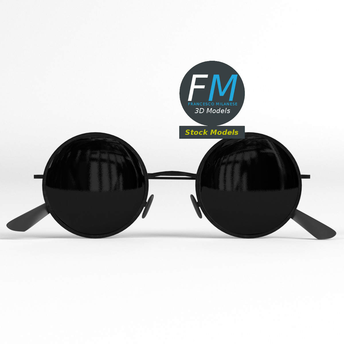 3D-Modell - Runde Sonnenbrille - 03