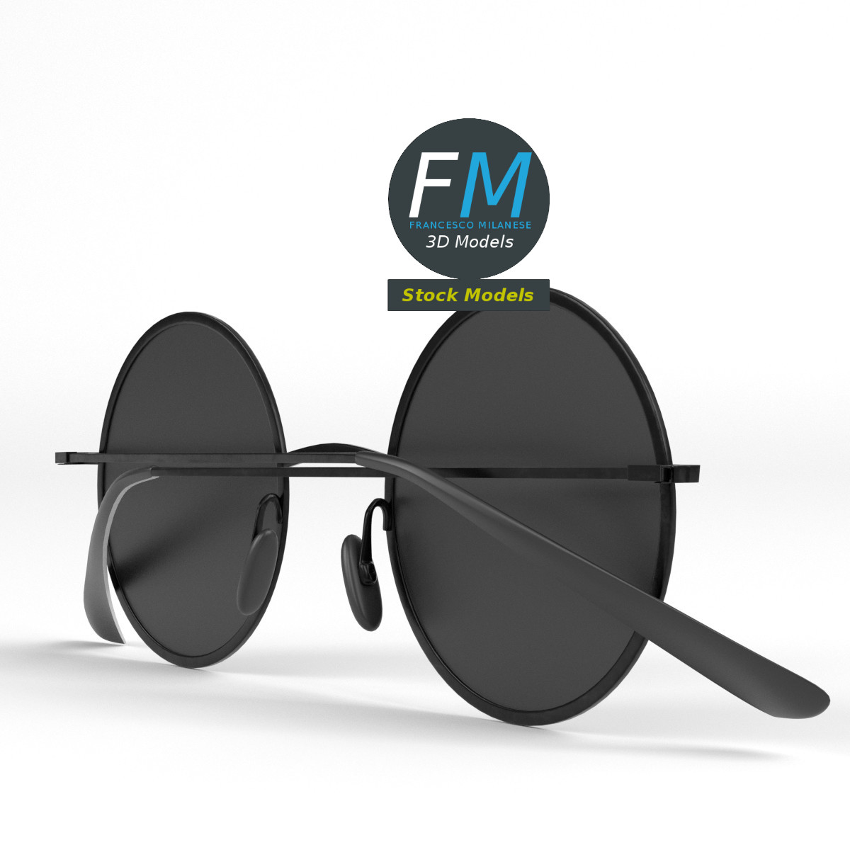 3D-Modell - Runde Sonnenbrille - 04