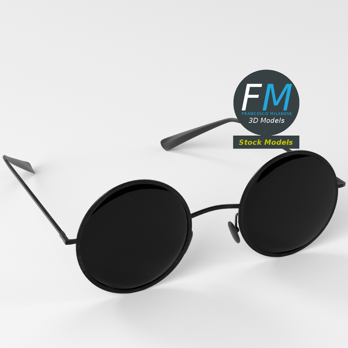3D-Modell - Runde Sonnenbrille - 05
