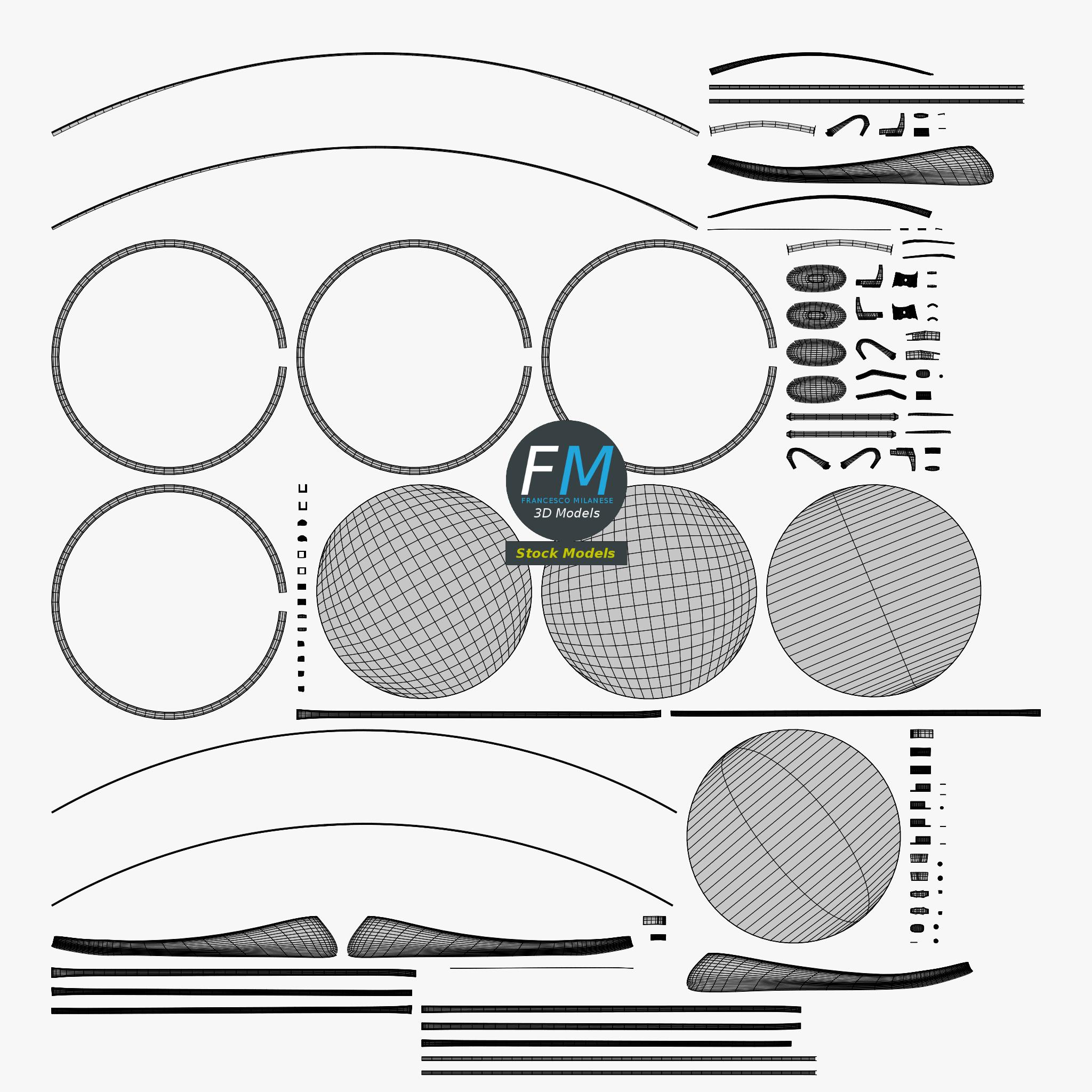 3D-Modell - Runde Sonnenbrille - 11 3D-Modell - Runde Sonnenbrille - 11