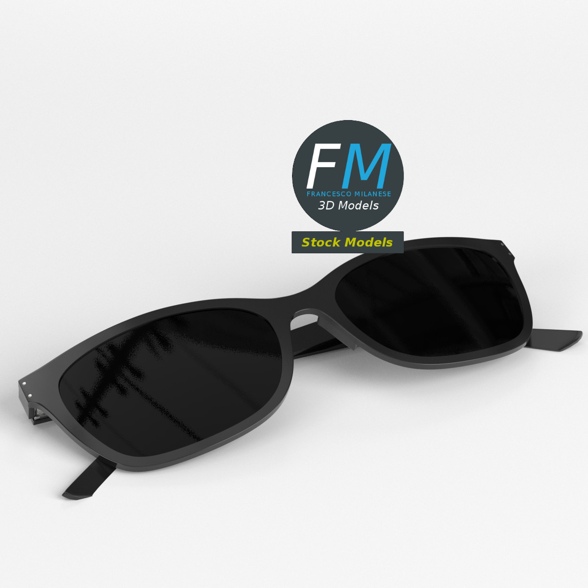 3D-Modell - Wellington-Sonnenbrille - 01